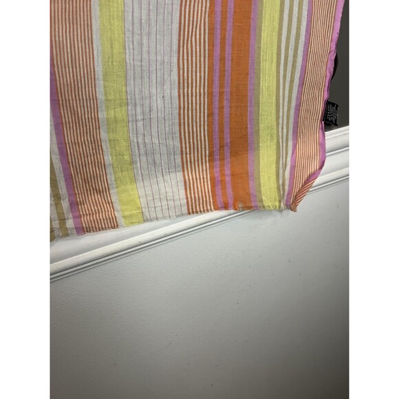 Vivante by VSA Scarf Womens One Size Multicolor Striped Organic Cotton Wrap - Picture 7 of 12